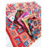 Festive Phulkari Machine- Embroidered Chinnon Dupatta - Beige (Various Colour Option)