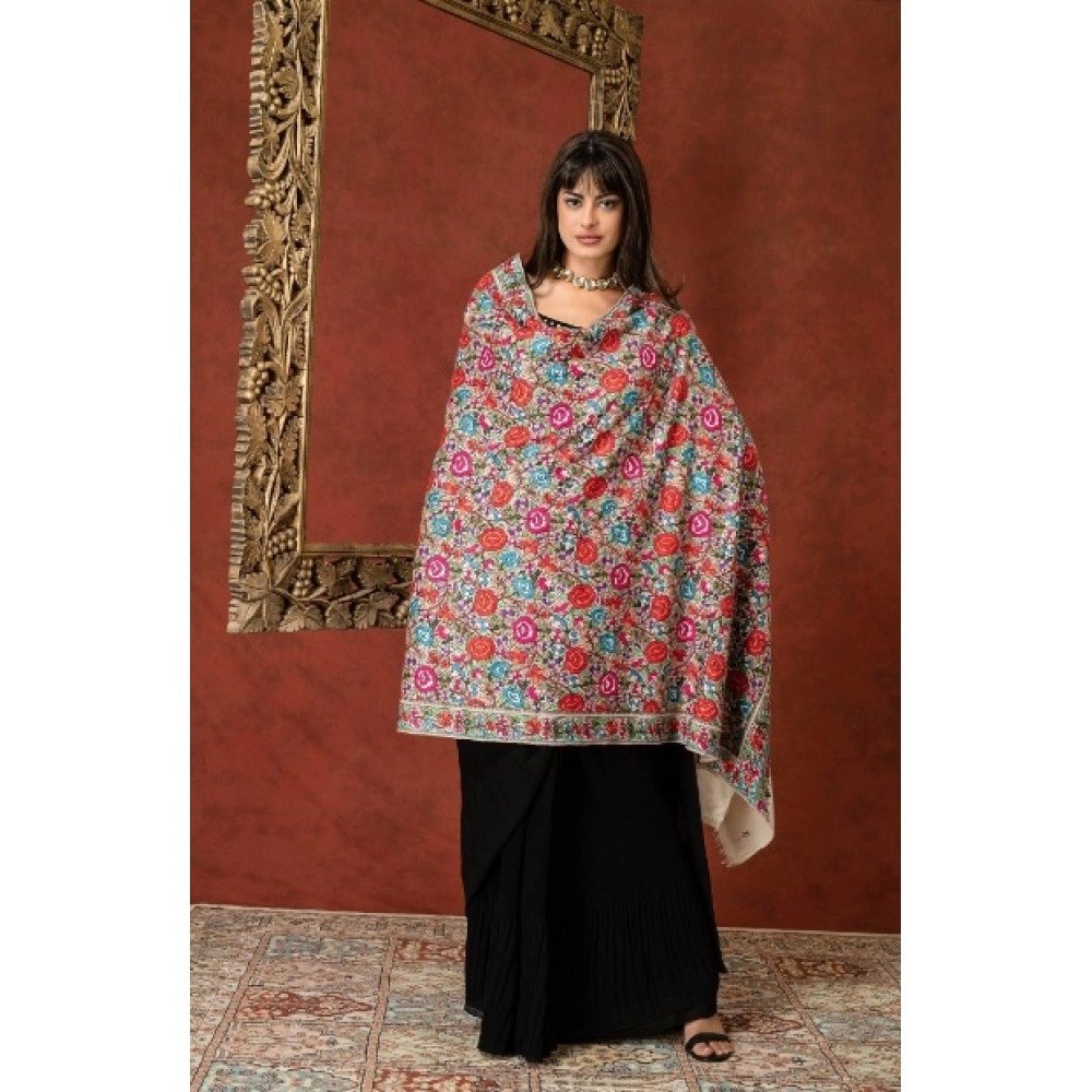 Rafgar Ivory Pashmina Shawl