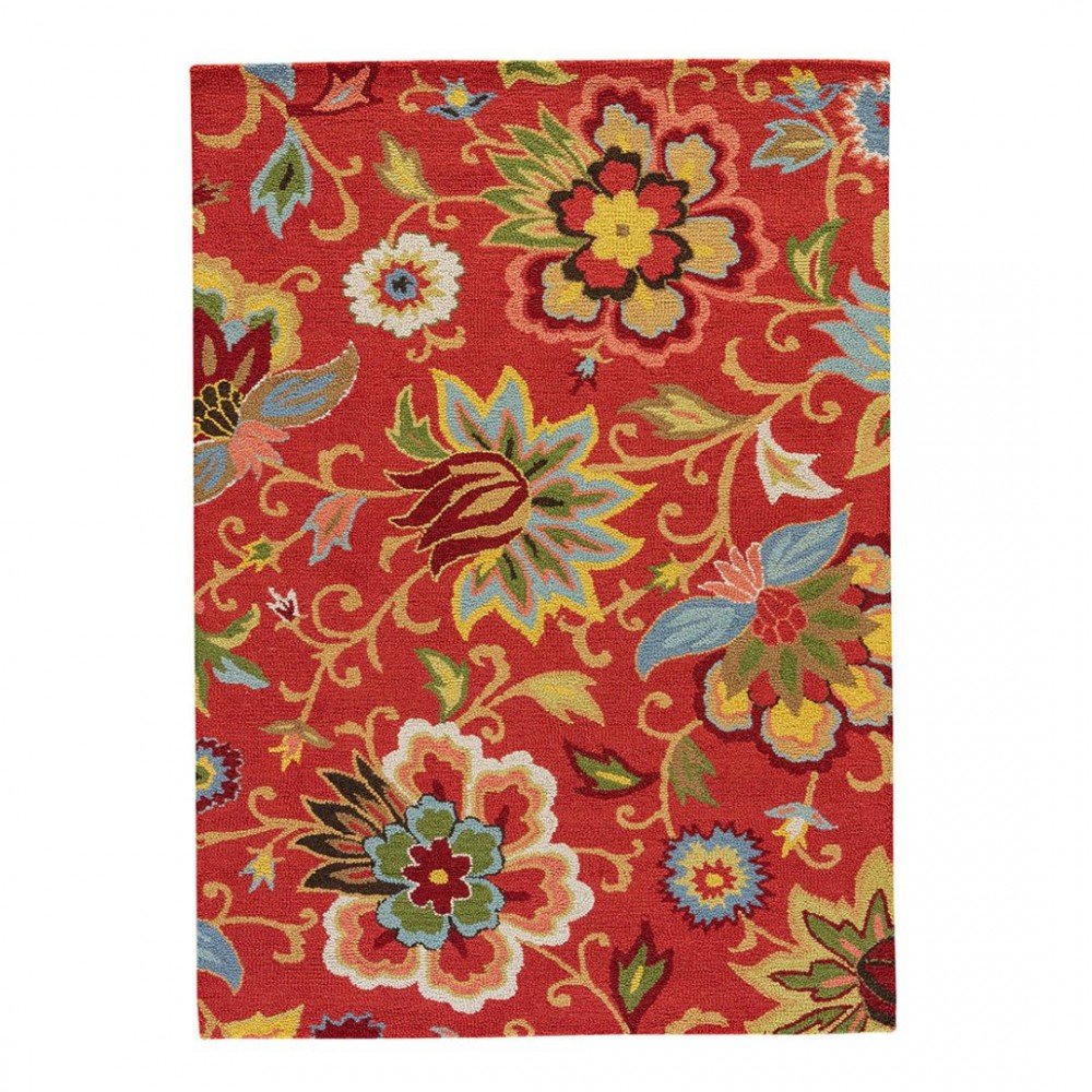 Hacienda Red and Orange Hand Tufted Wool Rugs
