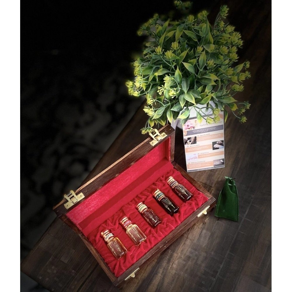 Kannauj Special Attar Perfume Gift Box (Set of 5 Attars)