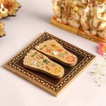 Auspicious Lakshmi Charan Paduka In Wood