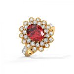 Bloom Scallop Diamond Ring