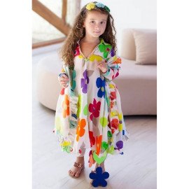 Anaario Multi-Colored Cotton & Cotton Silk Printed..