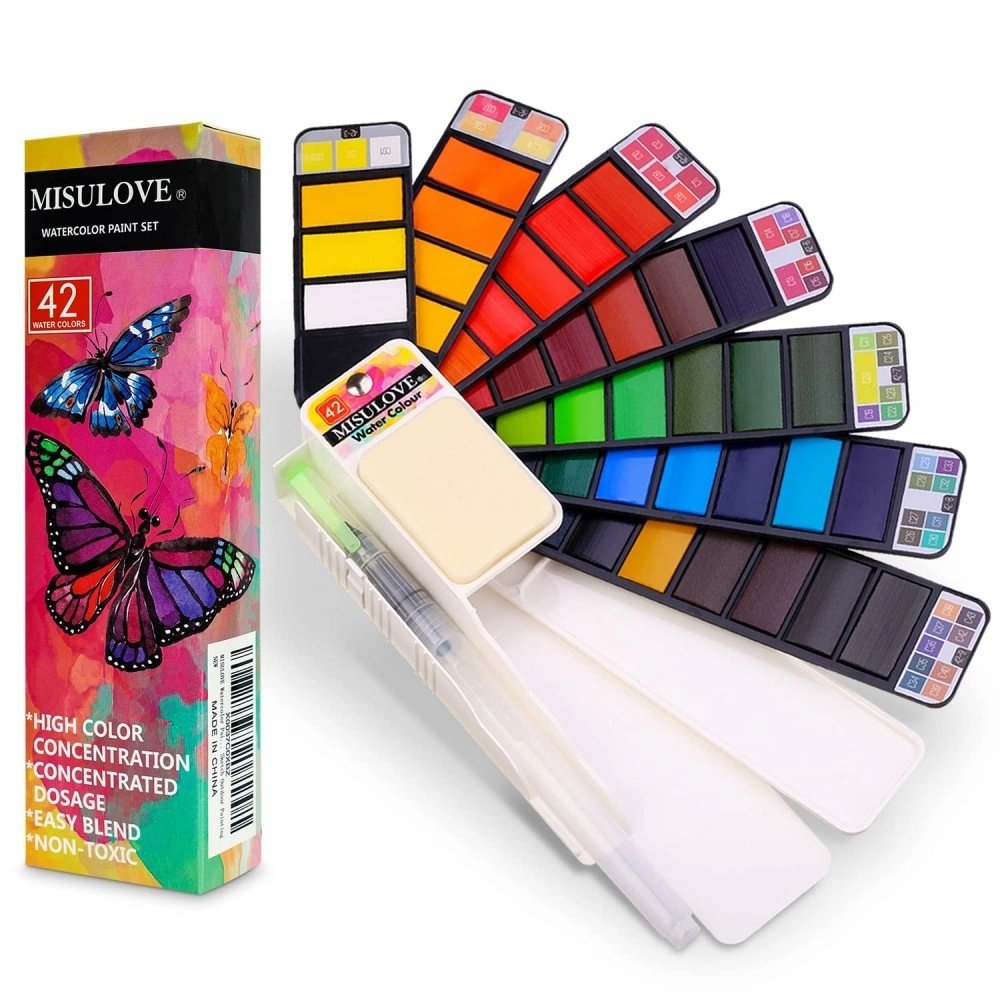 Watercolor Paint Set - 42 Colors